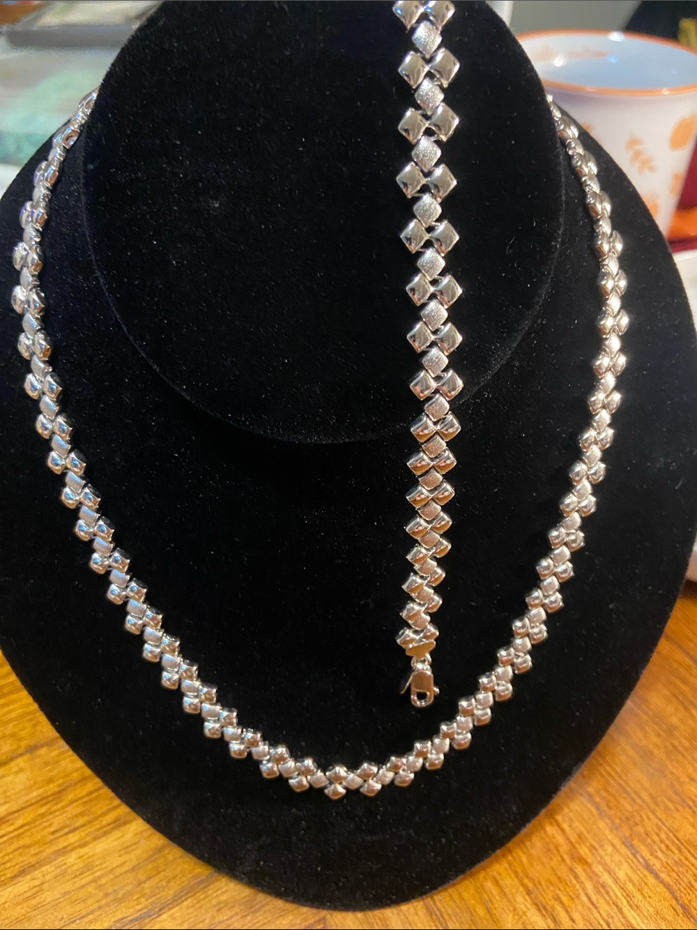 Sterling Silver Necklace and Bracelet Set